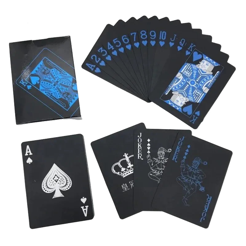 Poker Cards Black Foil Waterproof Limited Edition