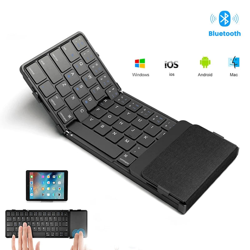 Folding Bluetooth Keyboard with Touchpad