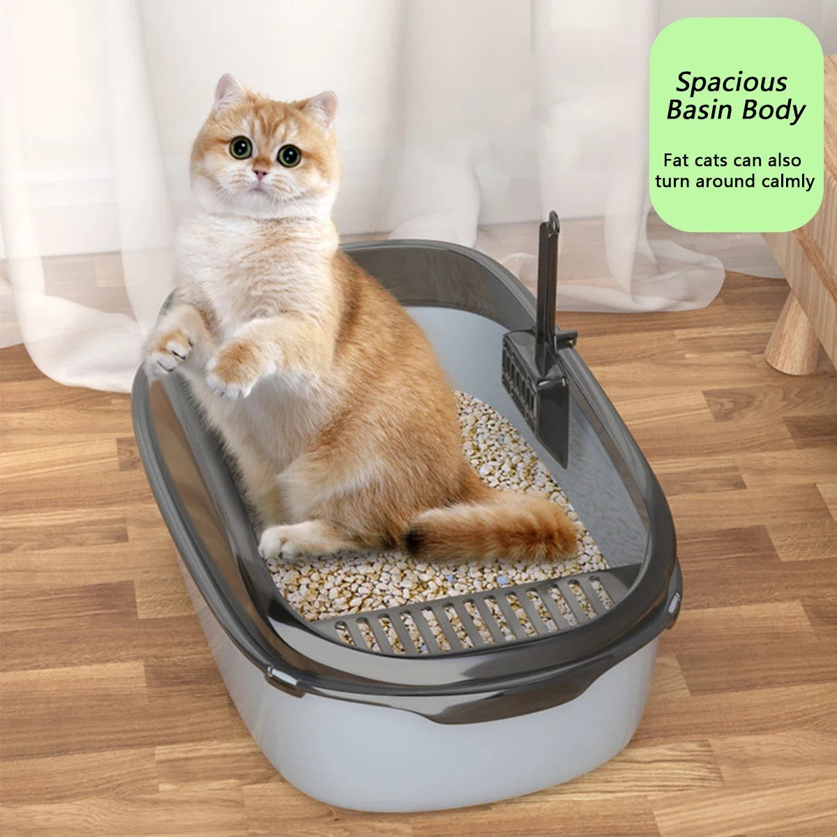 Cat Litter Box (Titanium Grey)