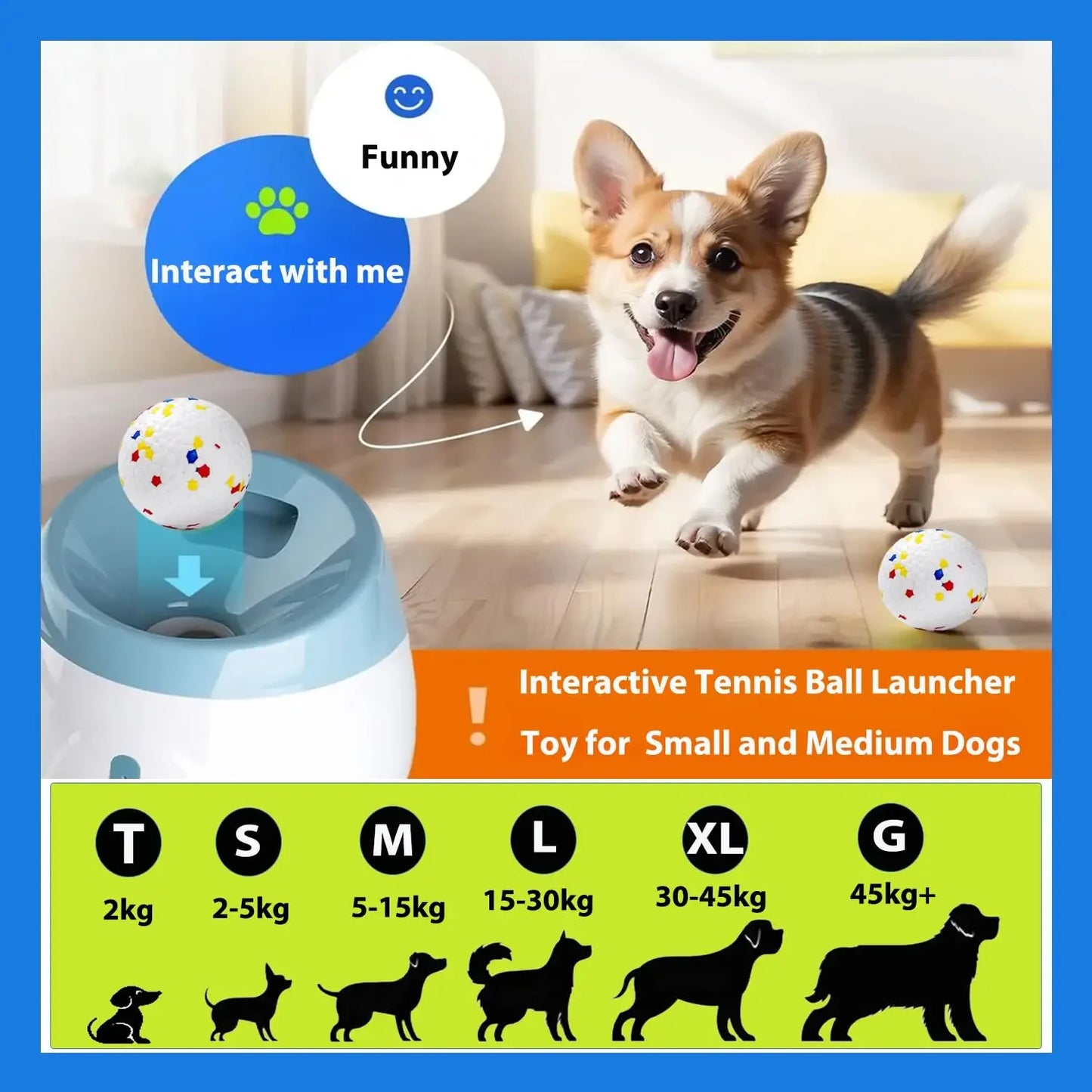 Automatic Dog Ball Launcher Interactive Machine