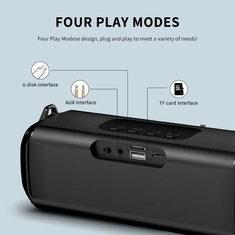 RGB LED Bluetooth Portable Speaker Wireless Stereo Extra Bass