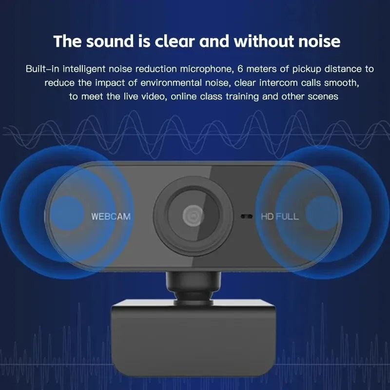Webcam 1080P HD USB with Microphone Tripod