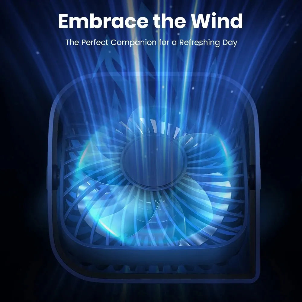 Portable Mini Desk Fan (Blue)