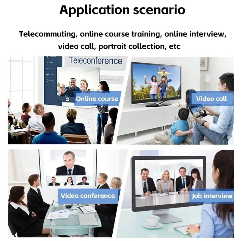 Webcam 1080P HD USB with Microphone Tripod