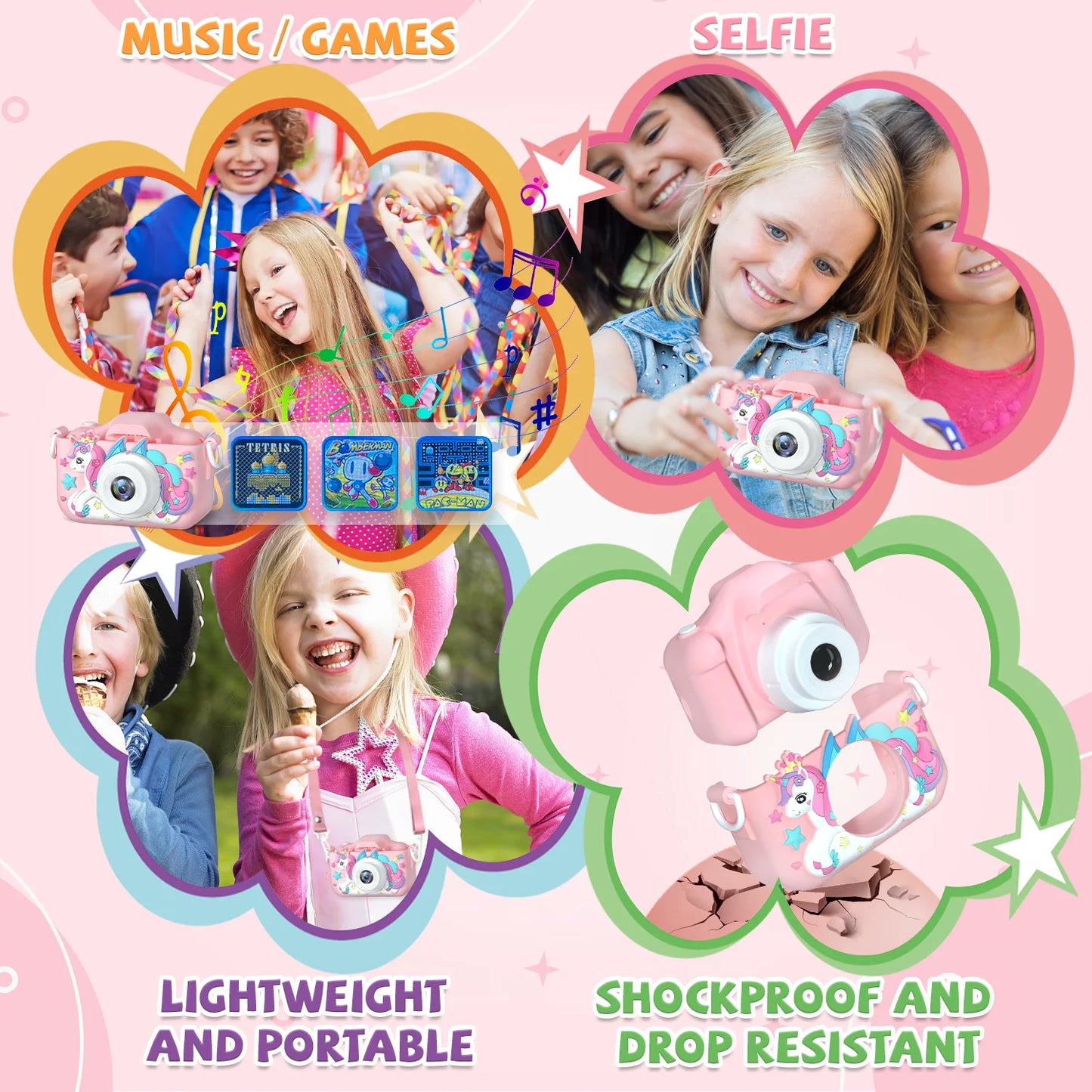 Kids Camera 1080P Digital Video with Silicone Case