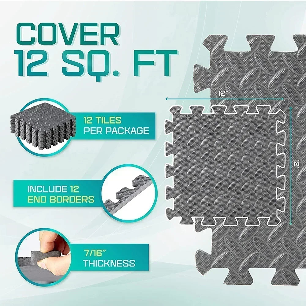 Foam Floor Mat Interlocking Puzzle Tiles