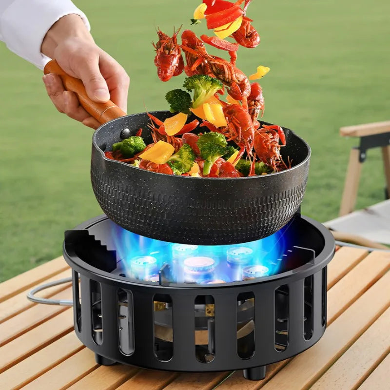 Gas Camping Stove Burner with 19800W Windproof Ignition