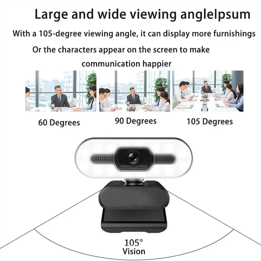 Webcam Full HD 4K Autofocus with Microphone