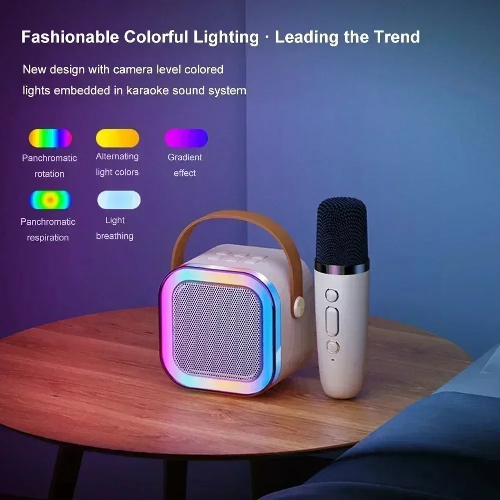 Bluetooth Karaoke Speaker Portable Wireless Home Audio Microphone