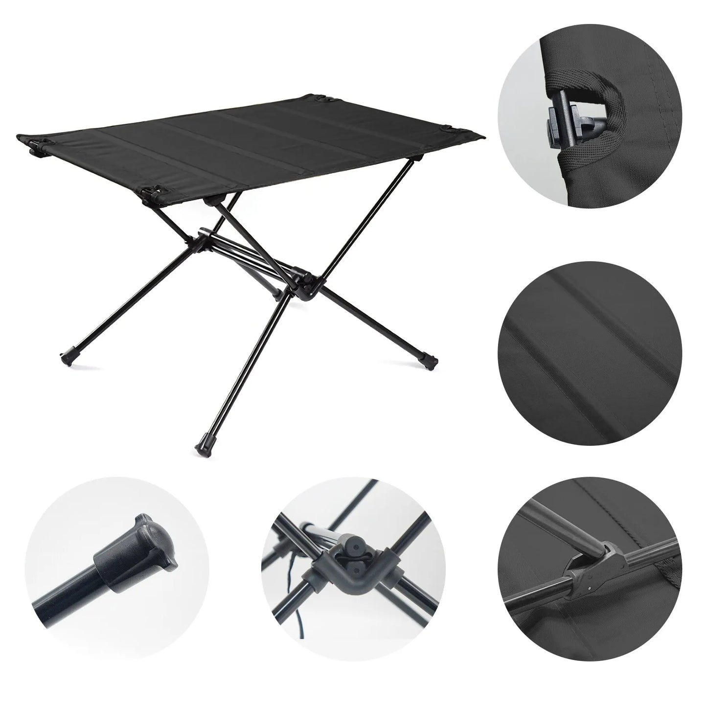 Camping Table Folding Aluminum Portable Roll-Up Lightweight