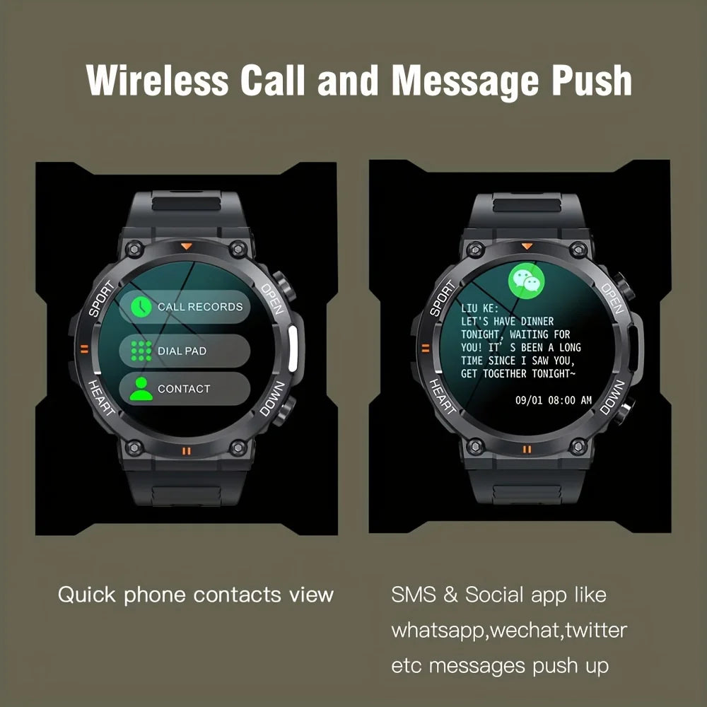 Smart Watch Men Bluetooth Heart Rate Fitness Tracker