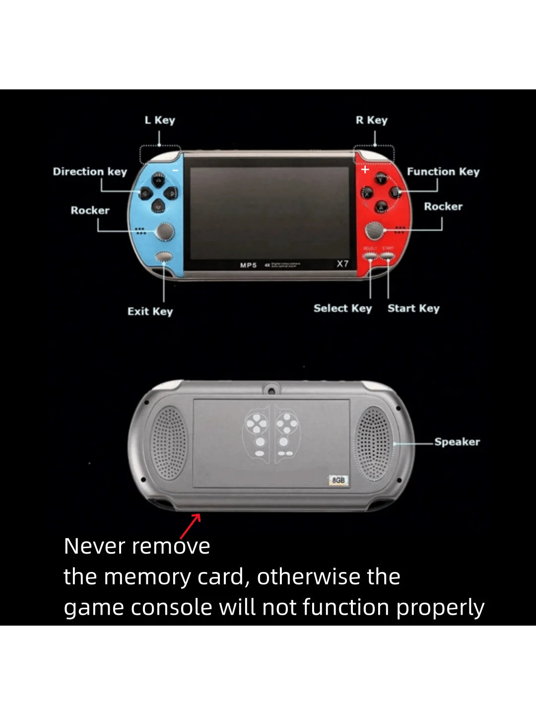 Game Console Handheld Retro Portable Built-In 5000