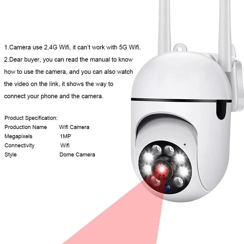 Camera Outdoor WiFi PTZ 1080P HD Night Vision