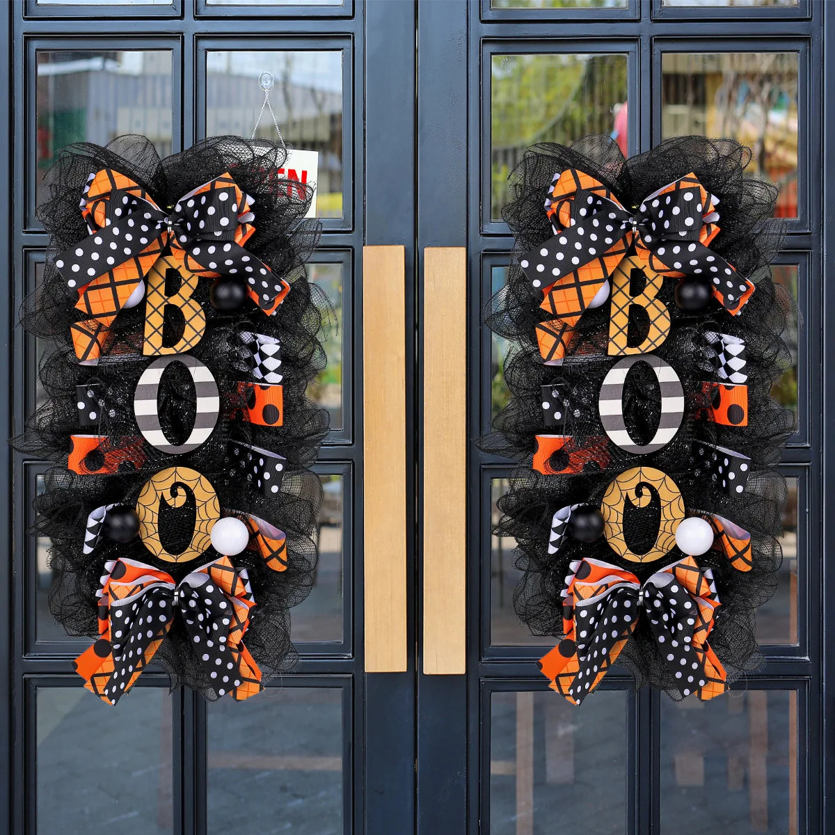 Halloween Wreath Pumpkin Door Hanging Decoration