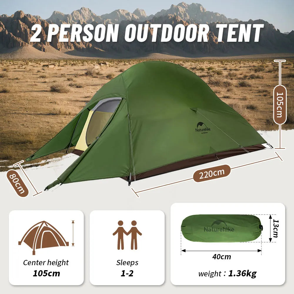 Outdoor Camping Tent with Ultralight Waterproof for 2 Person