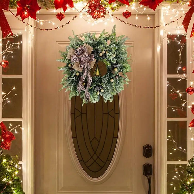 Christmas Wreath with PVC and Fabric Door Decor