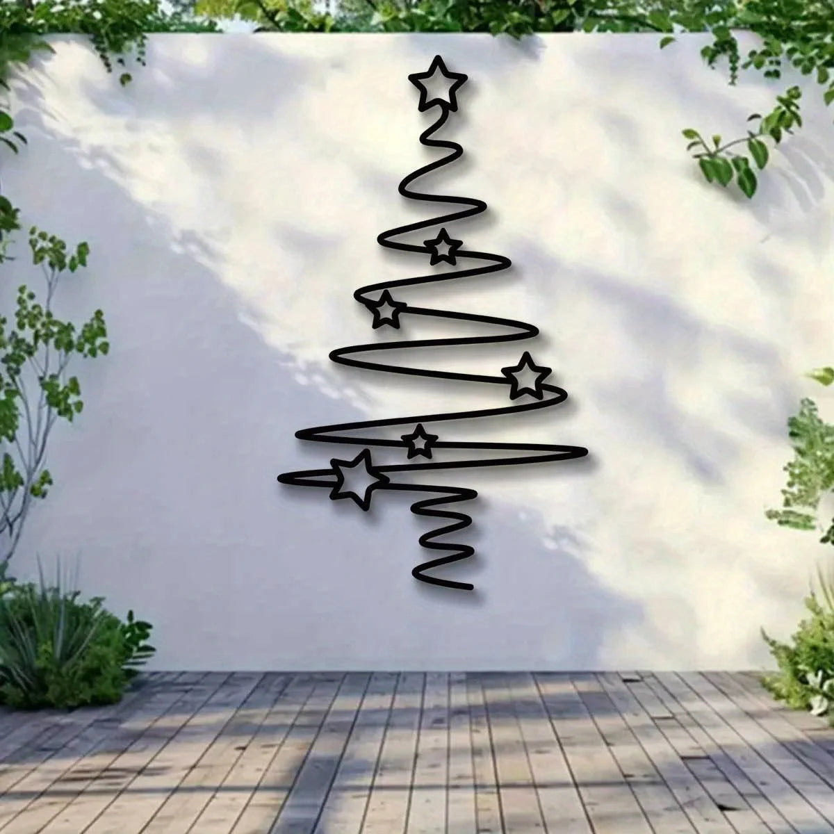 Christmas Tree Metal Wall Art Decor