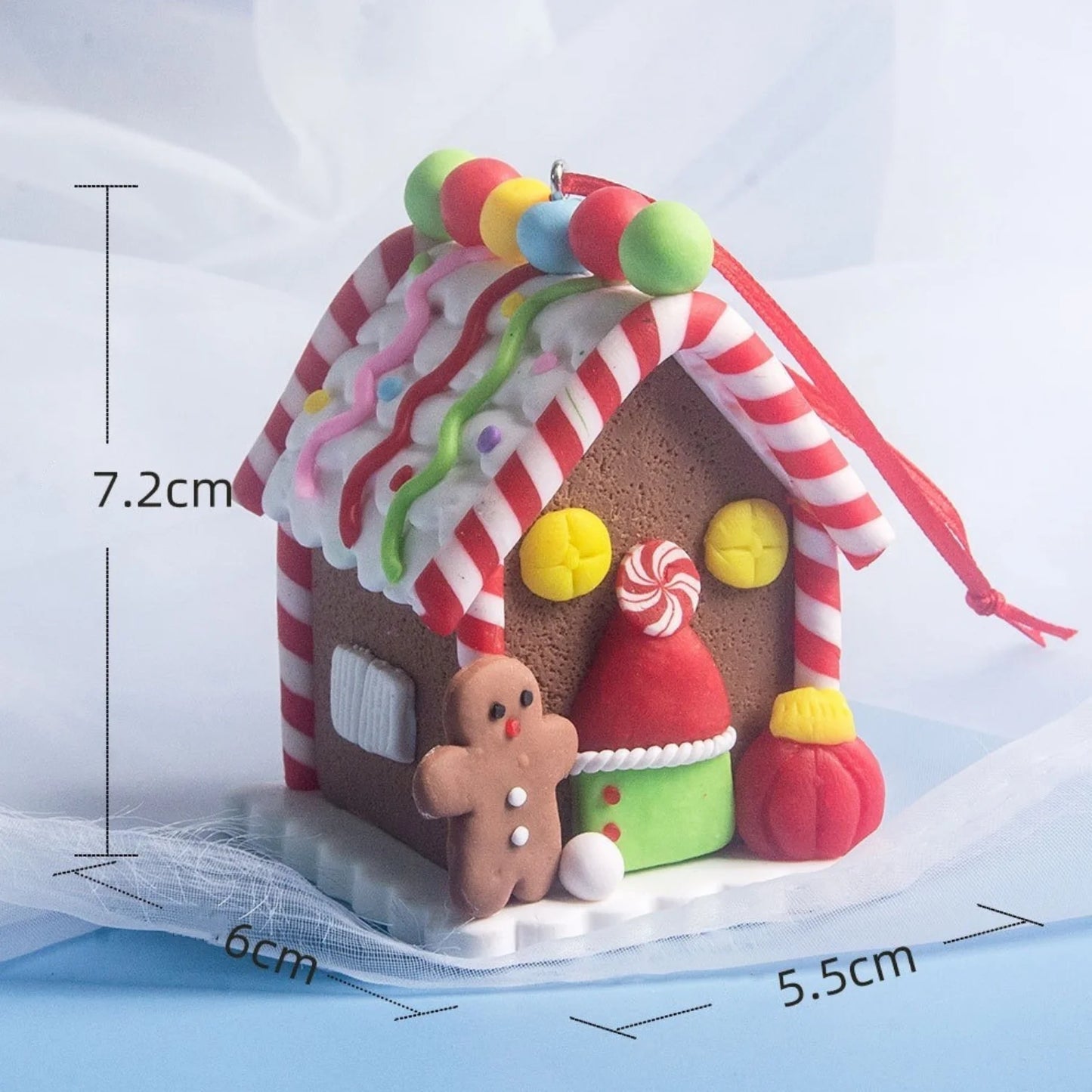 Christmas Ornaments Gingerbread House Hanging Set