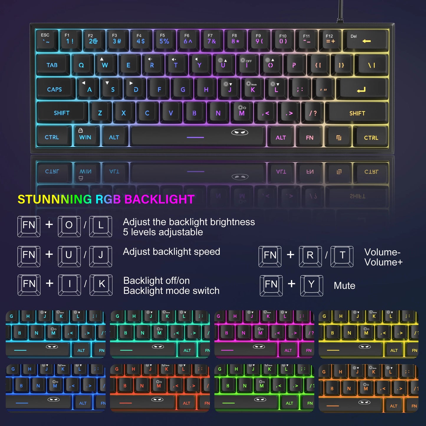 RGB Wired Mini Gaming Keyboard