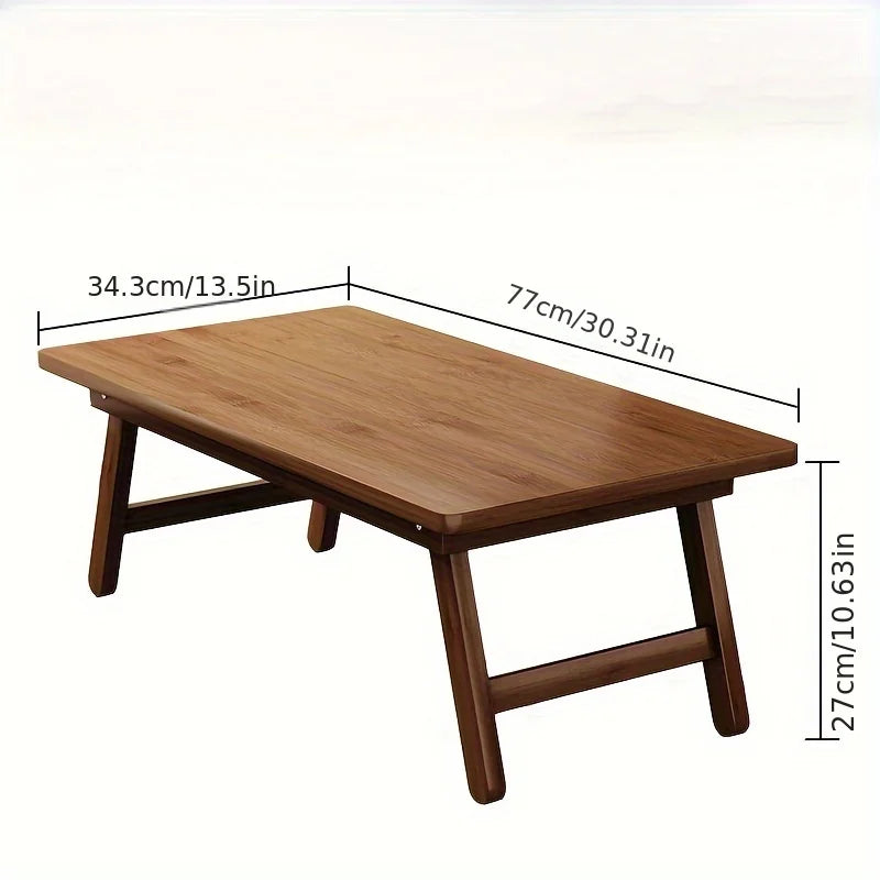 Coffee Table Bamboo Top Foldable Wooden