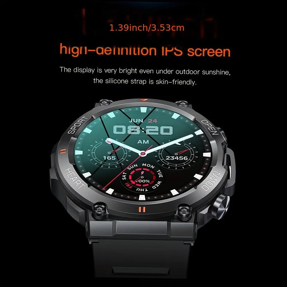 Smart Watch Men Bluetooth Heart Rate Fitness Tracker