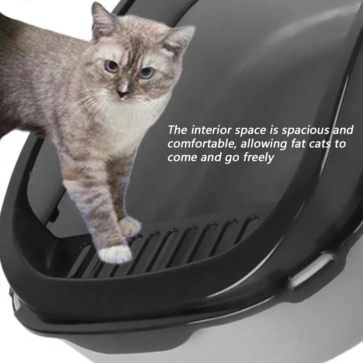 Cat Litter Box (Titanium Grey)