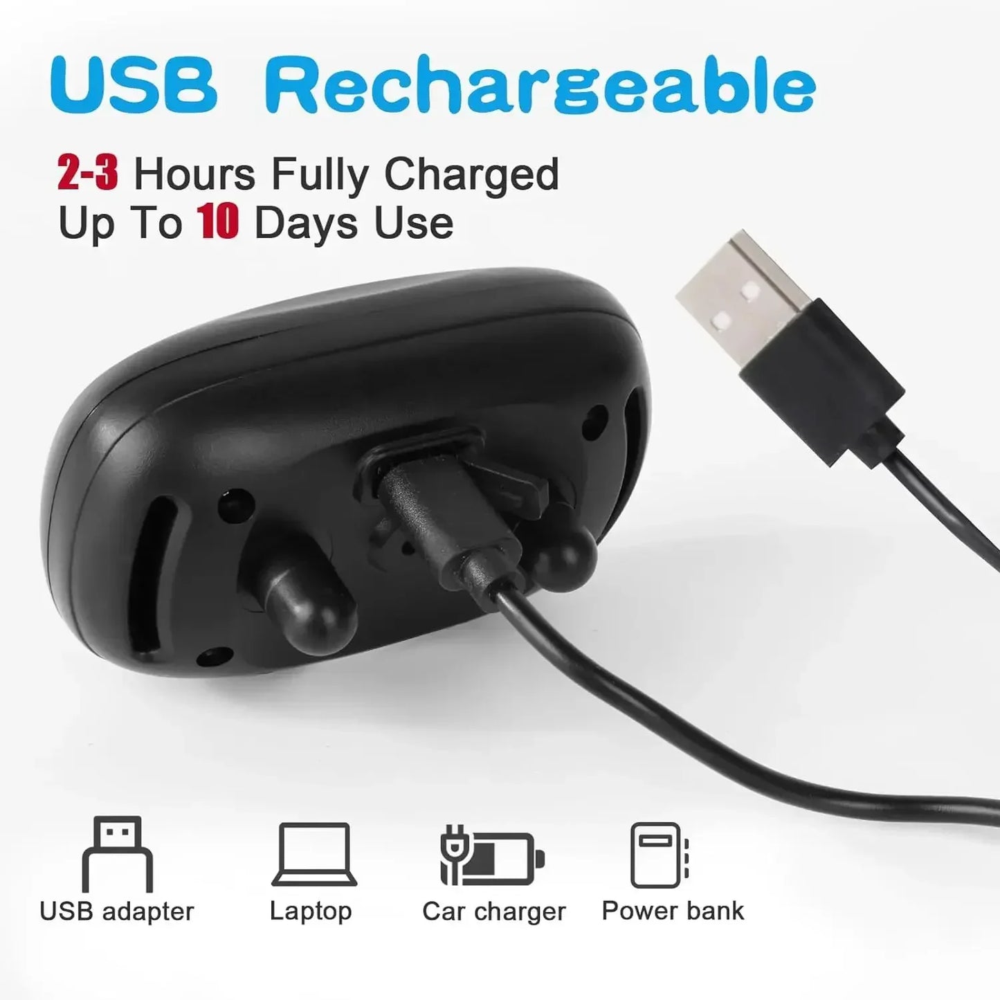 Dog Bark Collar Ultrasonic USB Rechargeable Training