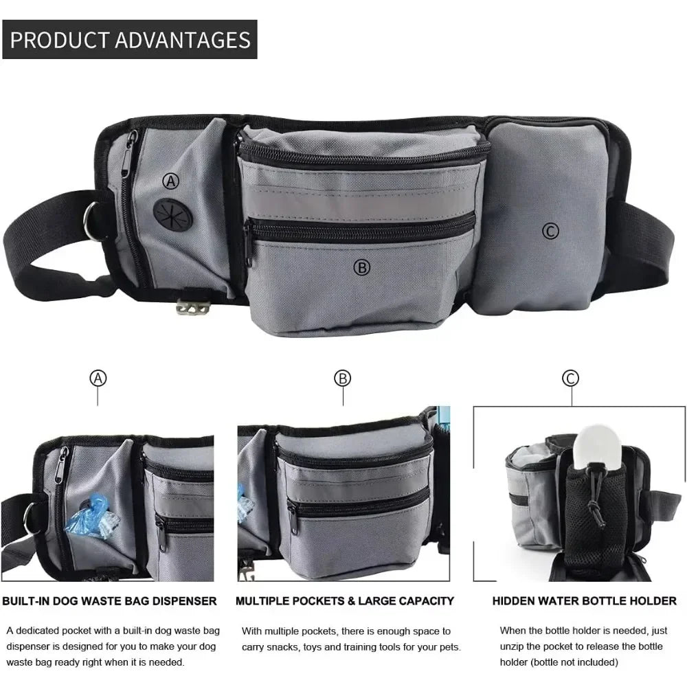 Dog Training Waist Bag Adjustable Hands Free