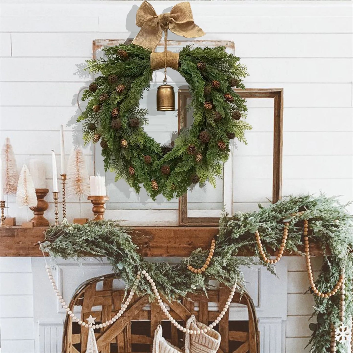Christmas Wreath Bells Garland Holiday Decoration