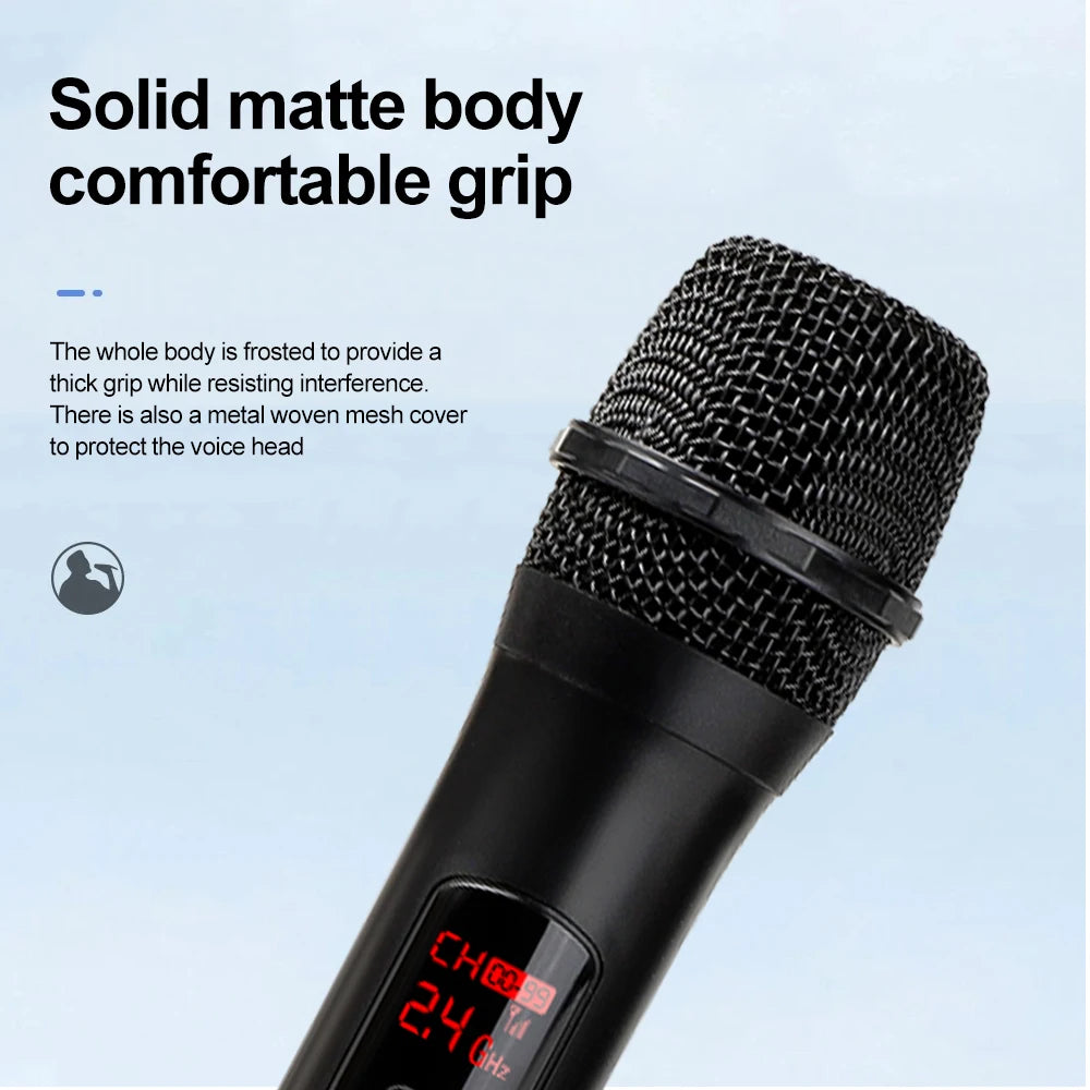Wireless Microphone Dual Channel Handheld VHF System
