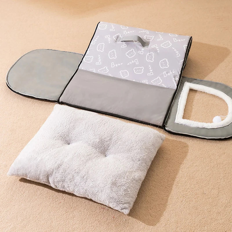 Dog House Detachable Warm Bed with Non-Slip Base