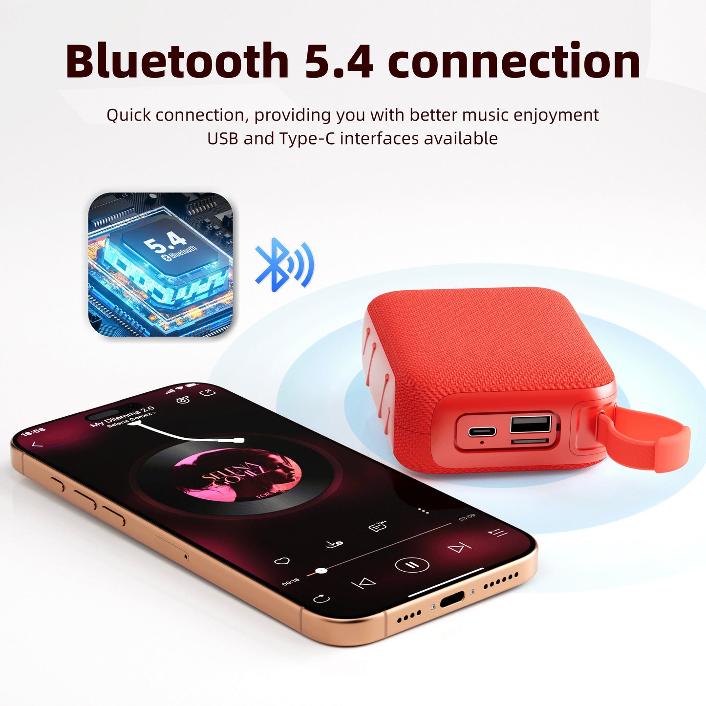 Bluetooth Speakers with Portable Wireless Hi-Fi Soundbar (2 pcs)