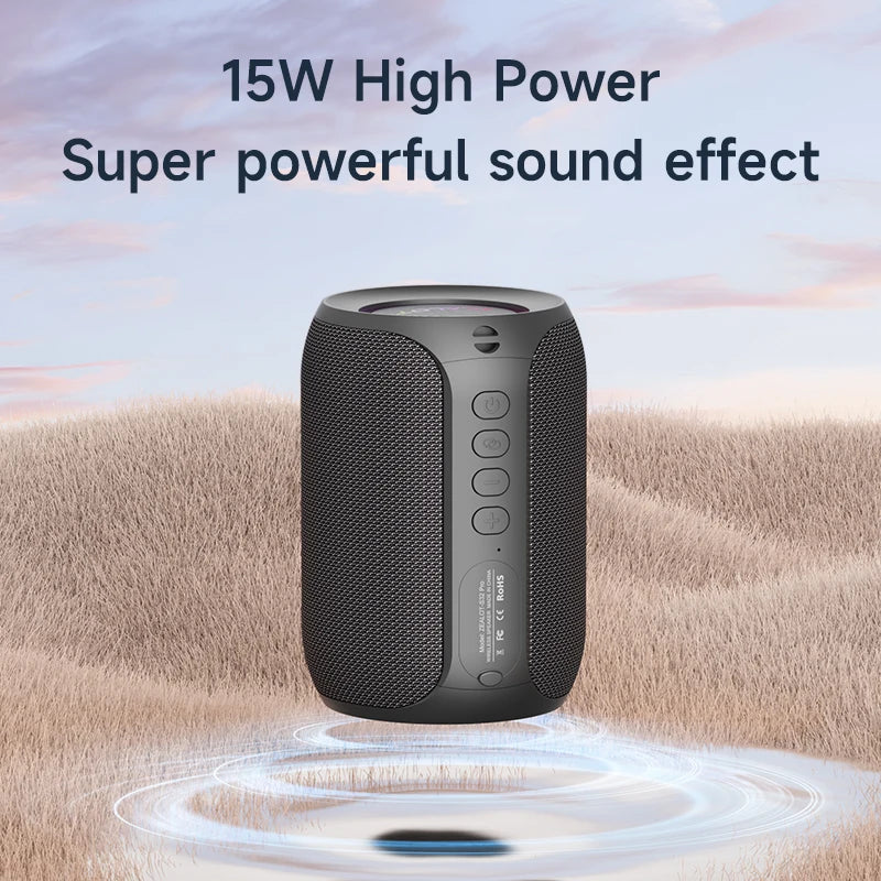 Portable Waterproof Bluetooth Subwoofer Speaker with LED Light