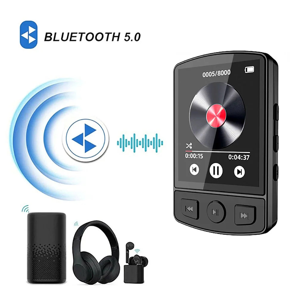 MP3 Player Sport Clip Walkman Bluetooth 5.0 HiFi Sound