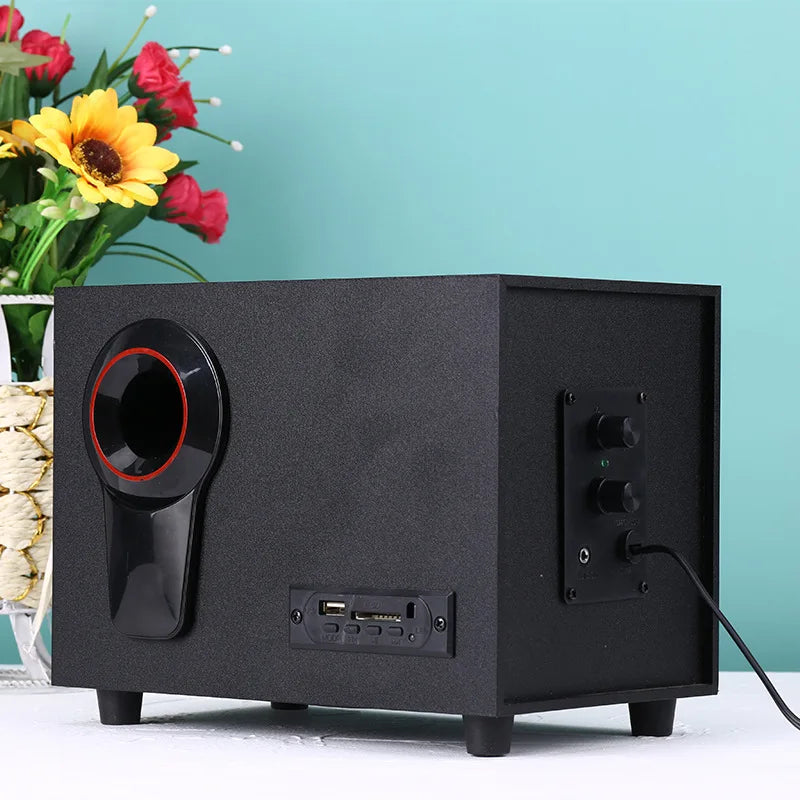 Bluetooth Speaker with Wooden Audio System