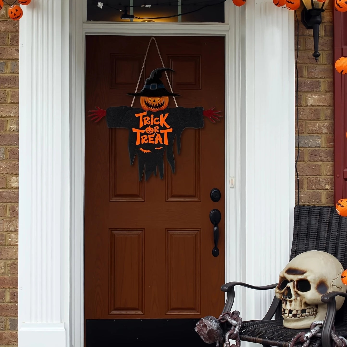 Halloween Hanging Pumpkin Monster Face