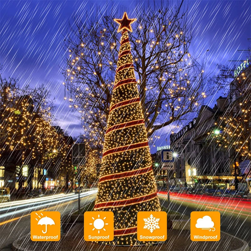 Solar String Lights with Waterproof LED (Warm White)