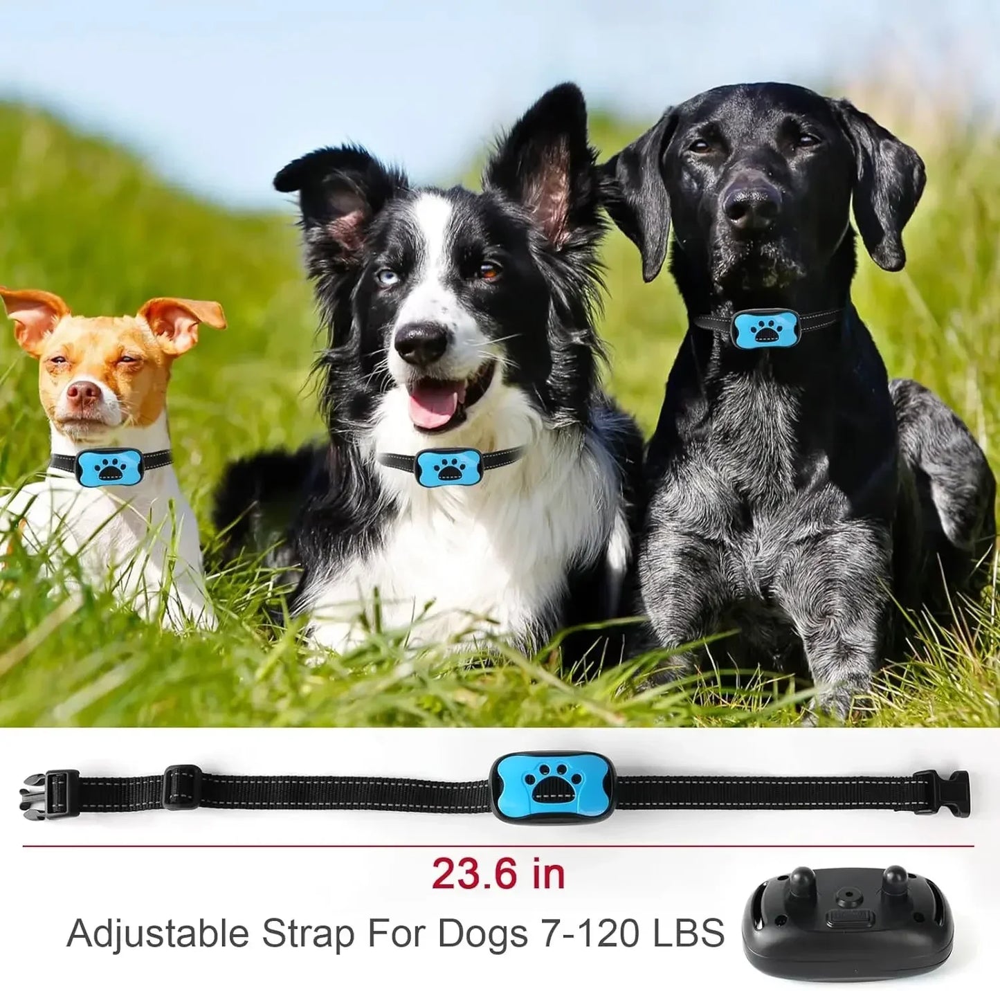 Dog Bark Collar Ultrasonic USB Rechargeable Training