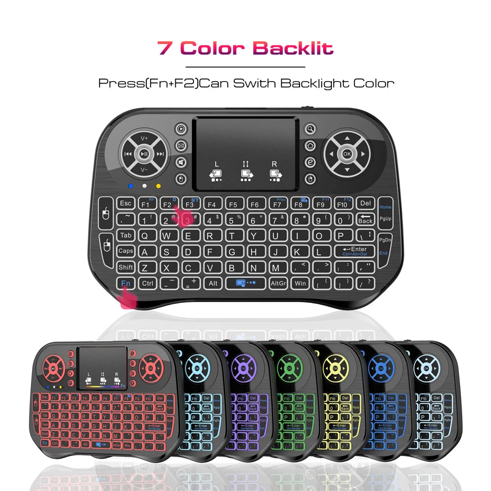 Mini Wireless Bluetooth Keyboard Backlit USB for Android PC