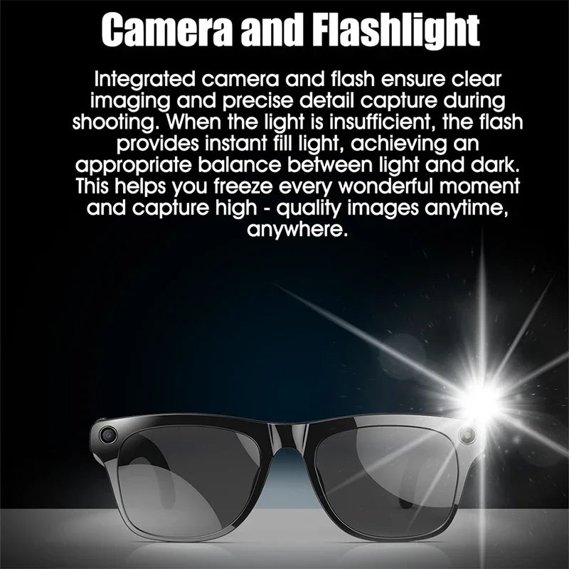Smart Glasses 4K Camera AI Voice Bluetooth Call