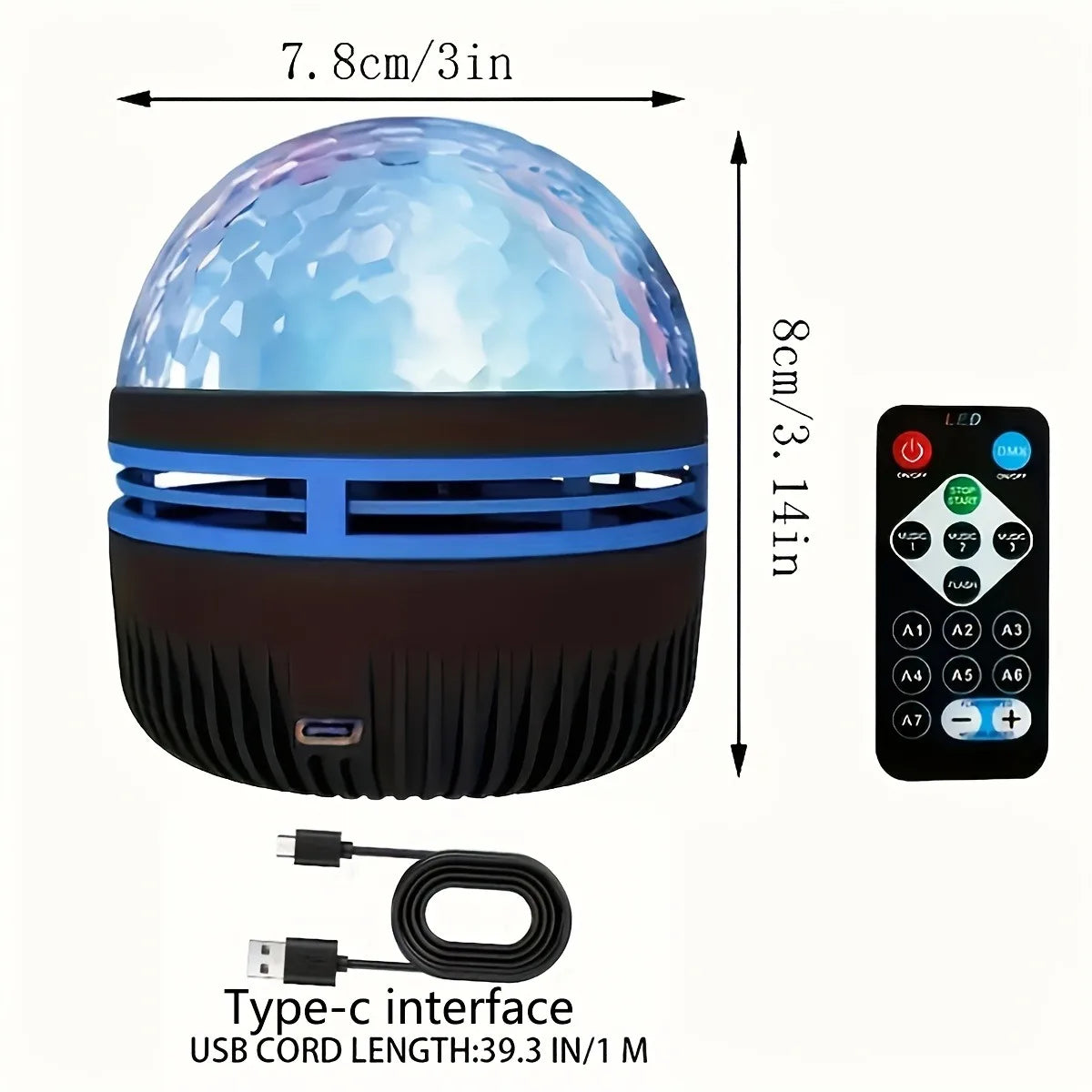 Projection Light Aurora Night Lamp with Remote Control