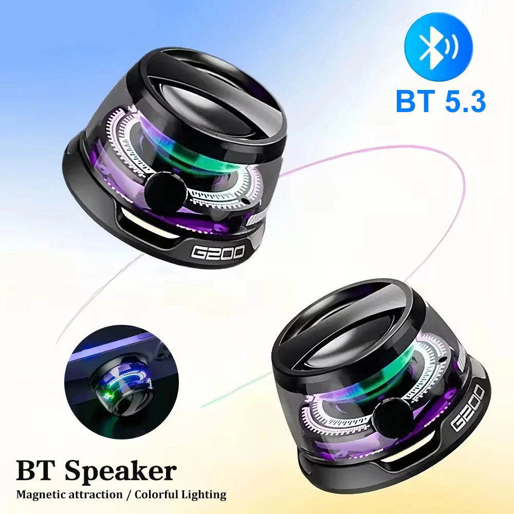 Magnetic Bluetooth Portable Mini Speaker LED Stereo Soundbar