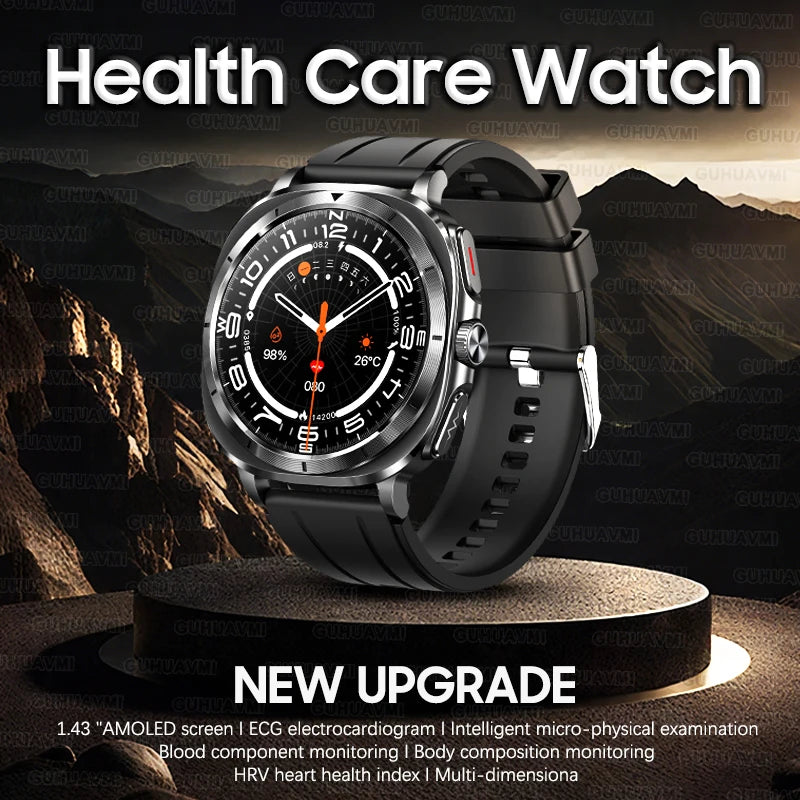 Smart Watch AMOLED ECG NFC Health Tracker