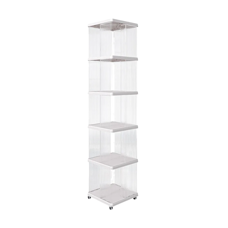 Bookshelf Rotating 360° Transparent Storage