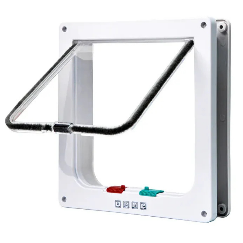 Pet Door Locking 4 Way ABS Cat Dog Flap