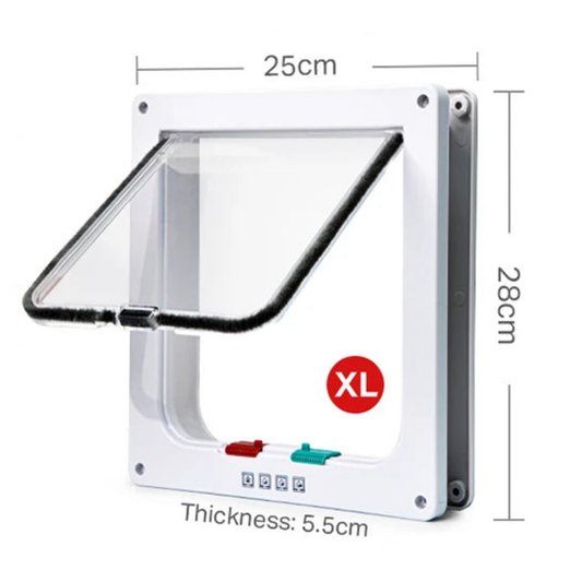Pet Door Locking 4 Way ABS Cat Dog Flap