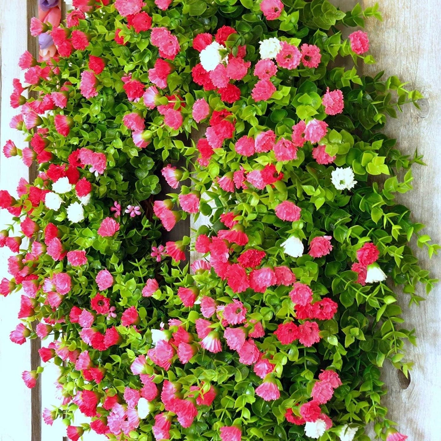 Christmas Wreath Artificial Flowers with Round Door