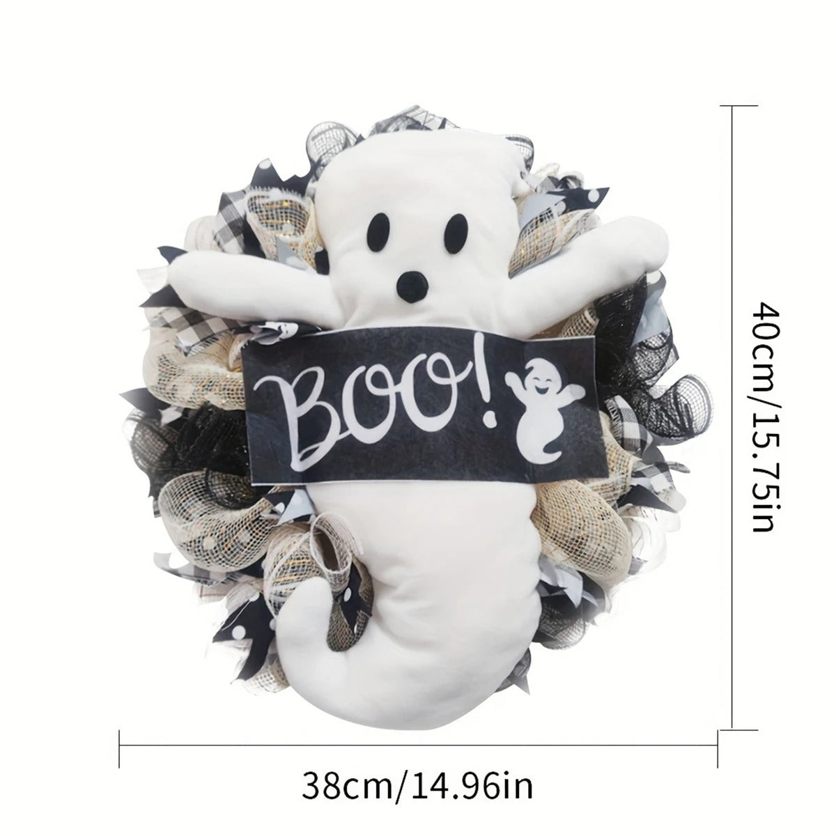 Halloween Wreath Ghost Doll Indoor Decoration