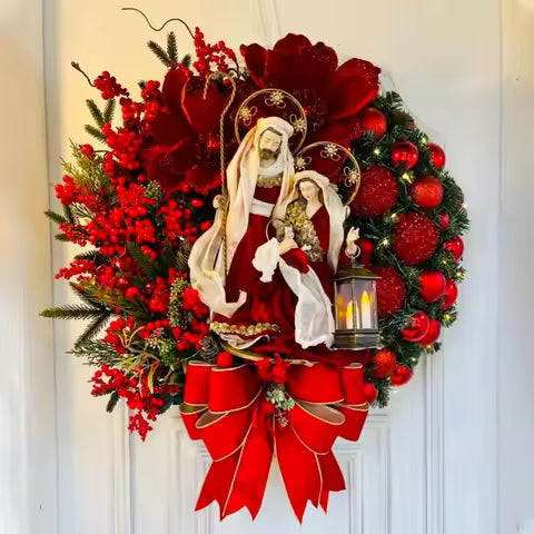 Christmas Wreath Door Hanging Artificial Garland