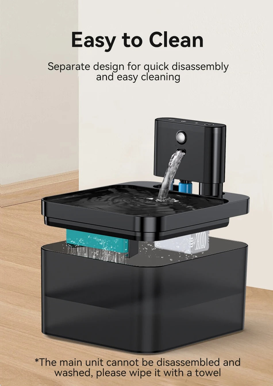 Cat Water Fountain Wireless Automatic 2600mAh